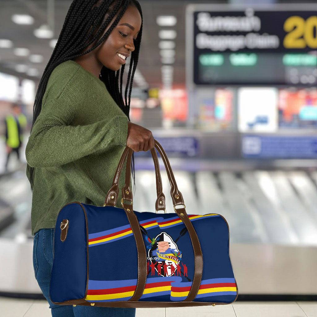 Eswatini Somhlolo Day Travel Bag Swazi Flag Tribal Shield Heritage Graphic