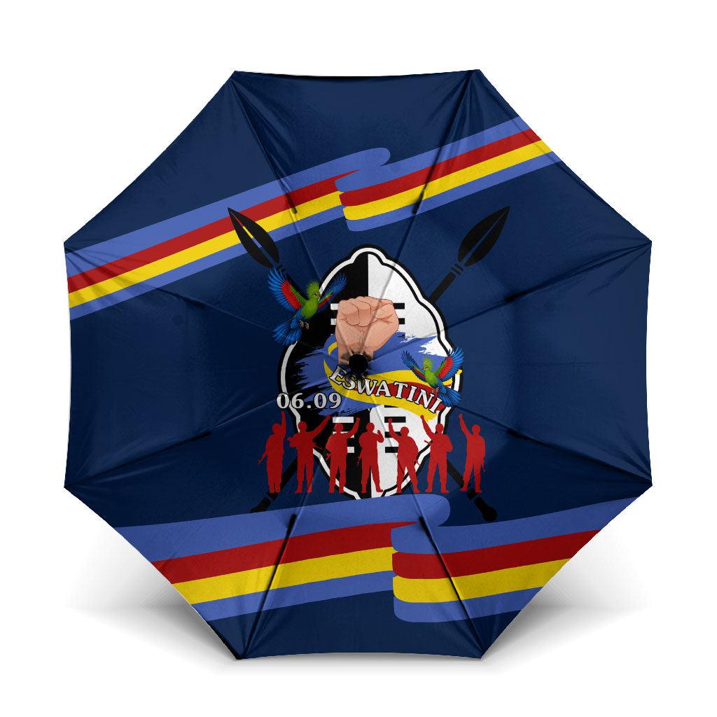 Eswatini Somhlolo Day Umbrella Swazi Flag Tribal Shield Heritage Graphic