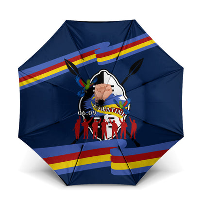 Eswatini Somhlolo Day Umbrella Swazi Flag Tribal Shield Heritage Graphic