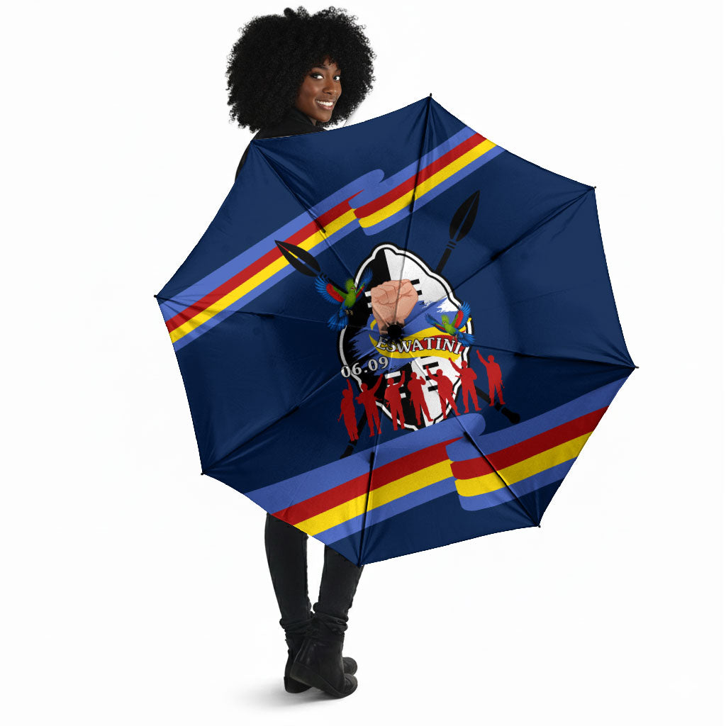 Eswatini Somhlolo Day Umbrella Swazi Flag Tribal Shield Heritage Graphic