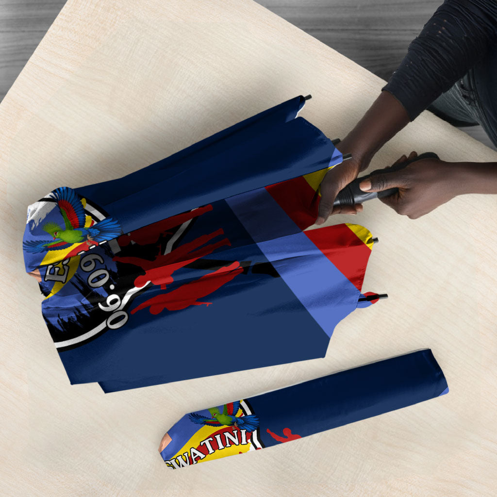 Eswatini Somhlolo Day Umbrella Swazi Flag Tribal Shield Heritage Graphic