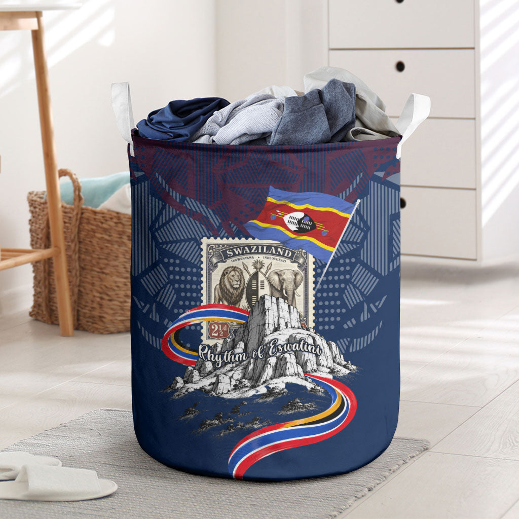 Eswatini Somhlolo Day Laundry Basket Swazi Flag Stamp Traditional Dancer African Heritage Graphic