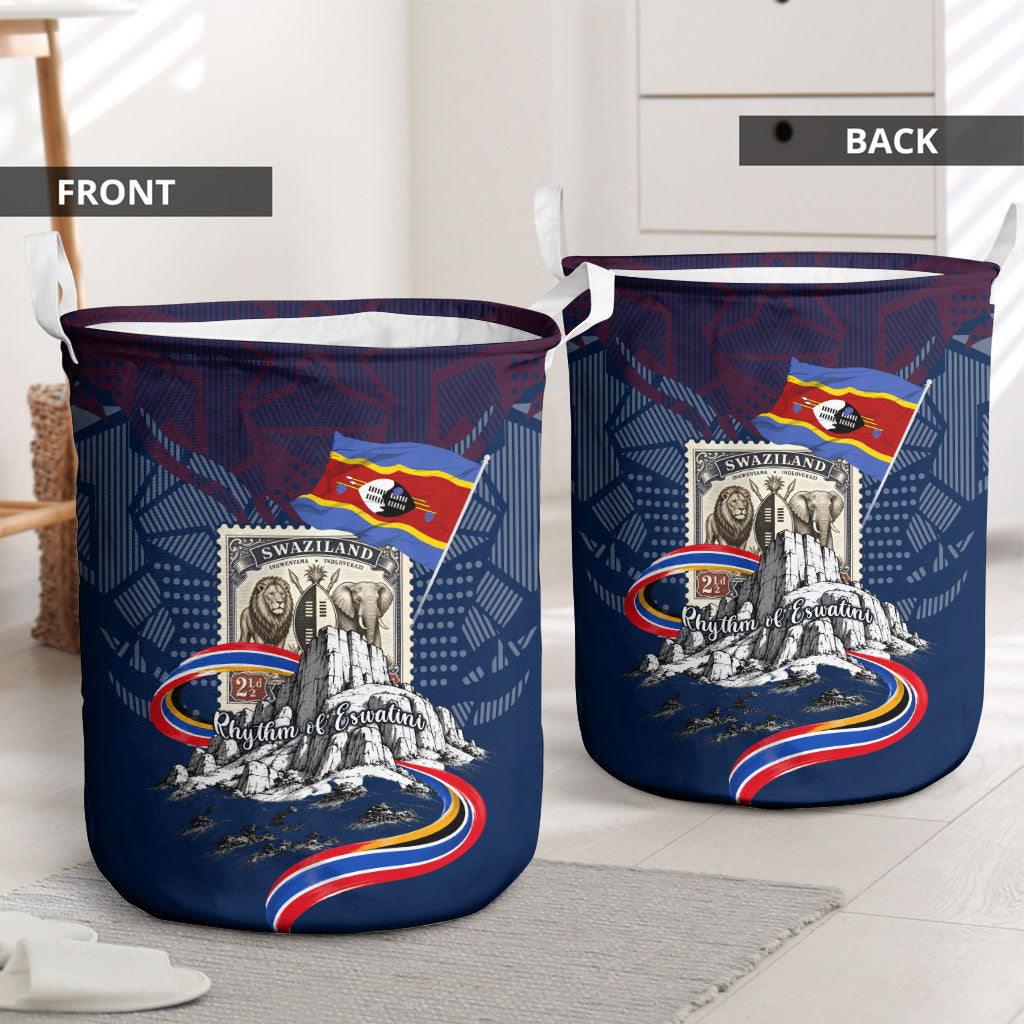 Eswatini Somhlolo Day Laundry Basket Swazi Flag Stamp Traditional Dancer African Heritage Graphic
