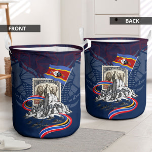 Eswatini Somhlolo Day Laundry Basket Swazi Flag Stamp Traditional Dancer African Heritage Graphic