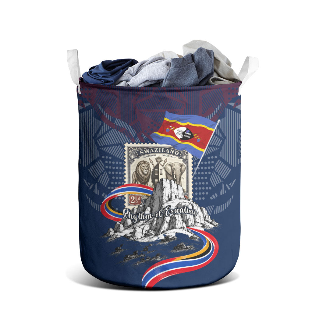 Eswatini Somhlolo Day Laundry Basket Swazi Flag Stamp Traditional Dancer African Heritage Graphic