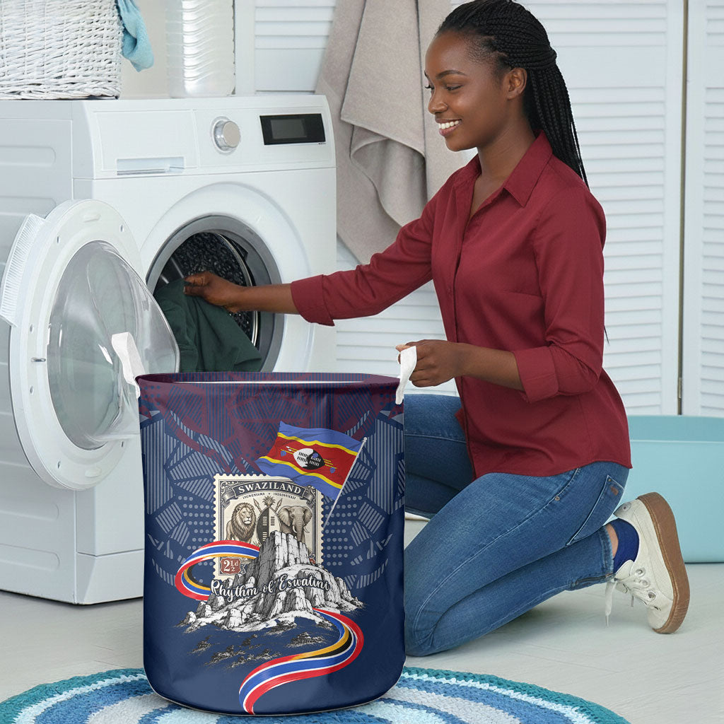 Eswatini Somhlolo Day Laundry Basket Swazi Flag Stamp Traditional Dancer African Heritage Graphic