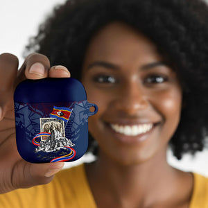 Eswatini Somhlolo Day AirPods Case Swazi Flag Stamp Traditional Dancer African Heritage Graphic