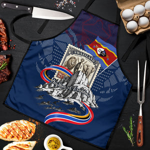Eswatini Somhlolo Day Apron Swazi Flag Stamp Traditional Dancer African Heritage Graphic
