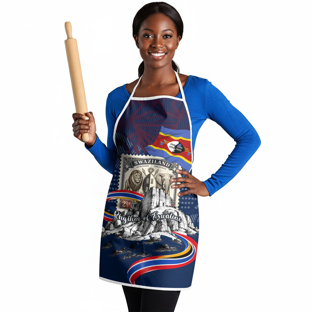 Eswatini Somhlolo Day Apron Swazi Flag Stamp Traditional Dancer African Heritage Graphic