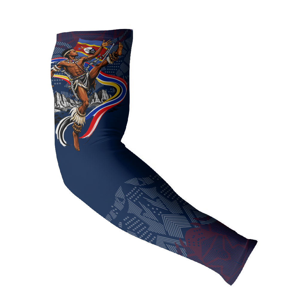 Eswatini Somhlolo Day Arm Sleeves Swazi Flag Stamp Traditional Dancer African Heritage Graphic