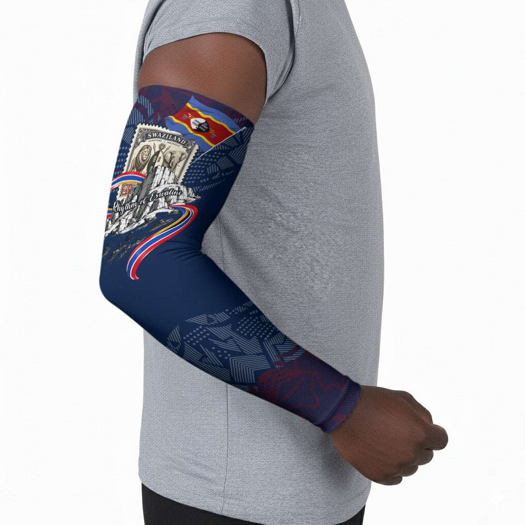 Eswatini Somhlolo Day Arm Sleeves Swazi Flag Stamp Traditional Dancer African Heritage Graphic