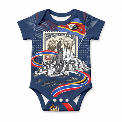 Eswatini Somhlolo Day Baby Onesie Swazi Flag Stamp Traditional Dancer African Heritage Graphic