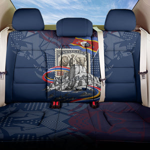 Eswatini Somhlolo Day Back Car Seat Cover Swazi Flag Stamp Traditional Dancer African Heritage Graphic