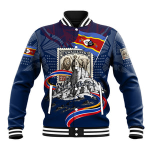 Eswatini Somhlolo Day Baseball Jacket Swazi Flag Stamp Traditional Dancer African Heritage Graphic