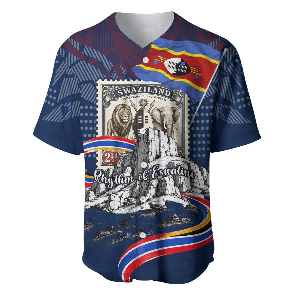 Eswatini Somhlolo Day Baseball Jersey Swazi Flag Stamp Traditional Dancer African Heritage Graphic