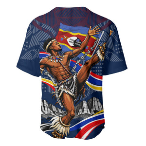 Eswatini Somhlolo Day Baseball Jersey Swazi Flag Stamp Traditional Dancer African Heritage Graphic