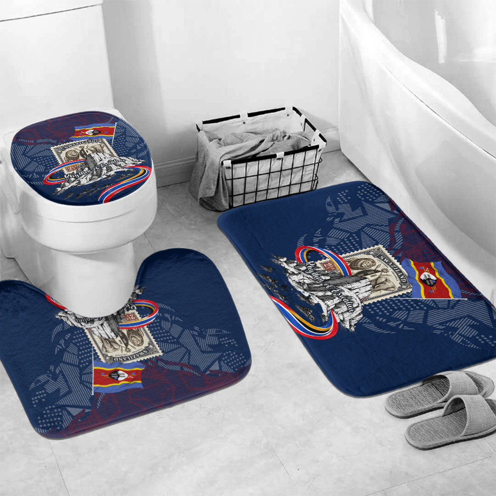 Eswatini Somhlolo Day Bathroom Set Swazi Flag Stamp Traditional Dancer African Heritage Graphic