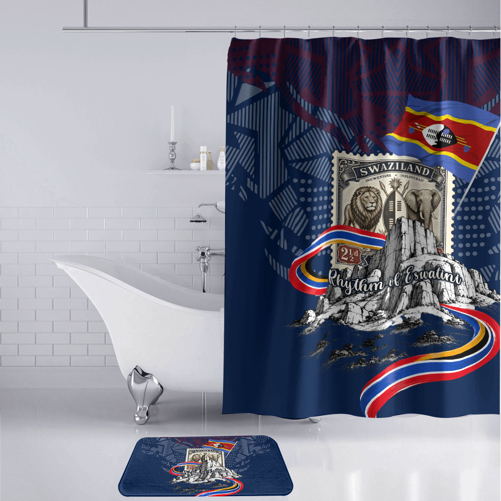 Eswatini Somhlolo Day Bathroom Set Swazi Flag Stamp Traditional Dancer African Heritage Graphic
