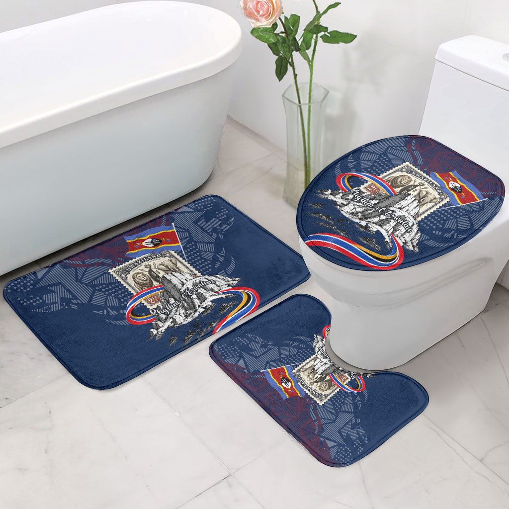 Eswatini Somhlolo Day Bathroom Set Swazi Flag Stamp Traditional Dancer African Heritage Graphic