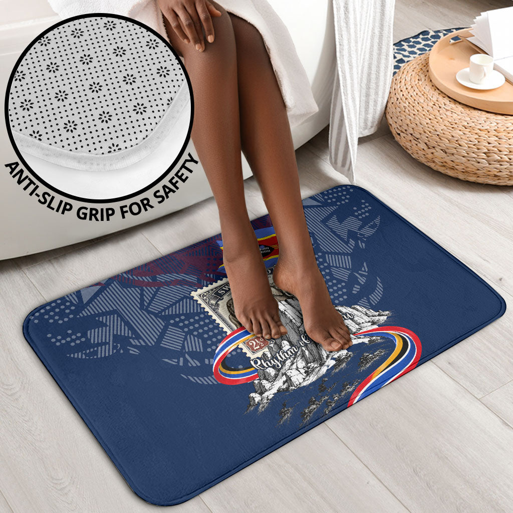 Eswatini Somhlolo Day Bathroom Set Swazi Flag Stamp Traditional Dancer African Heritage Graphic