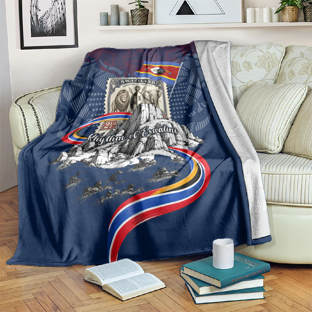 Eswatini Somhlolo Day Blanket Swazi Flag Stamp Traditional Dancer African Heritage Graphic