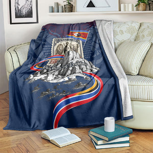 Eswatini Somhlolo Day Blanket Swazi Flag Stamp Traditional Dancer African Heritage Graphic