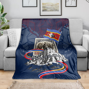 Eswatini Somhlolo Day Blanket Swazi Flag Stamp Traditional Dancer African Heritage Graphic