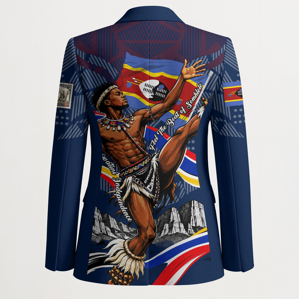 Eswatini Somhlolo Day Blazer Swazi Flag Stamp Traditional Dancer African Heritage Graphic
