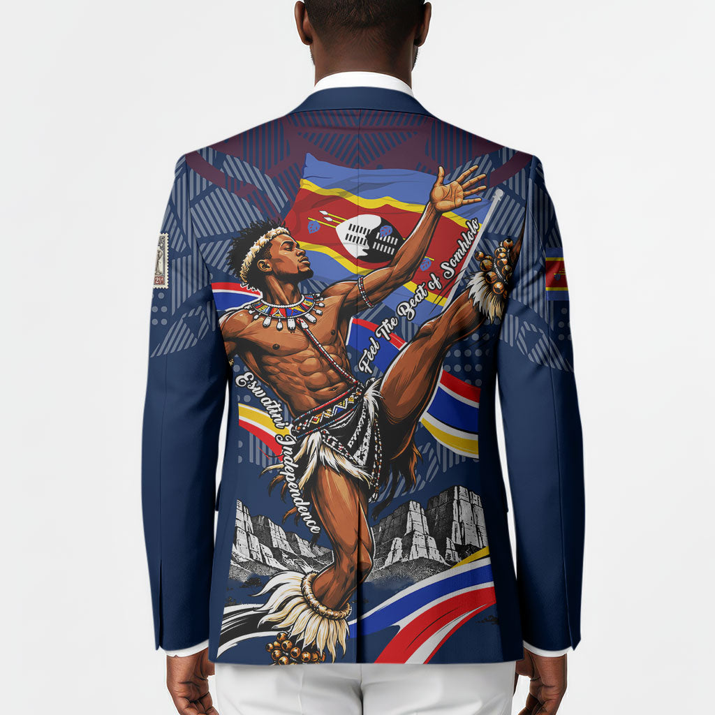 Eswatini Somhlolo Day Blazer Swazi Flag Stamp Traditional Dancer African Heritage Graphic