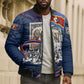 Eswatini Somhlolo Day Bomber Puffer Jacket Swazi Flag Stamp Traditional Dancer African Heritage Graphic