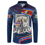 Eswatini Somhlolo Day Button Sweatshirt Swazi Flag Stamp Traditional Dancer African Heritage Graphic