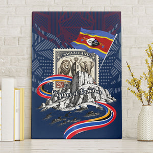 Eswatini Somhlolo Day Canvas Wall Art Swazi Flag Stamp Traditional Dancer African Heritage Graphic