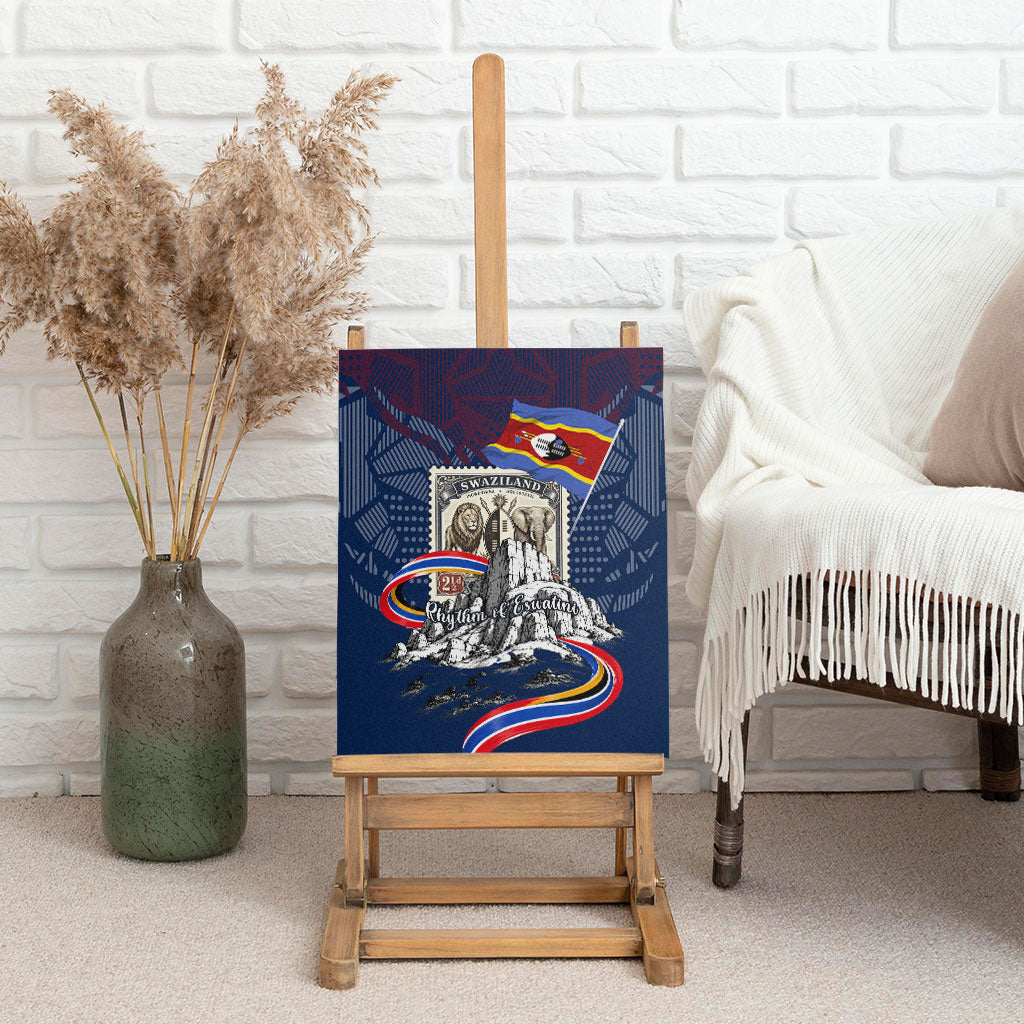 Eswatini Somhlolo Day Canvas Wall Art Swazi Flag Stamp Traditional Dancer African Heritage Graphic
