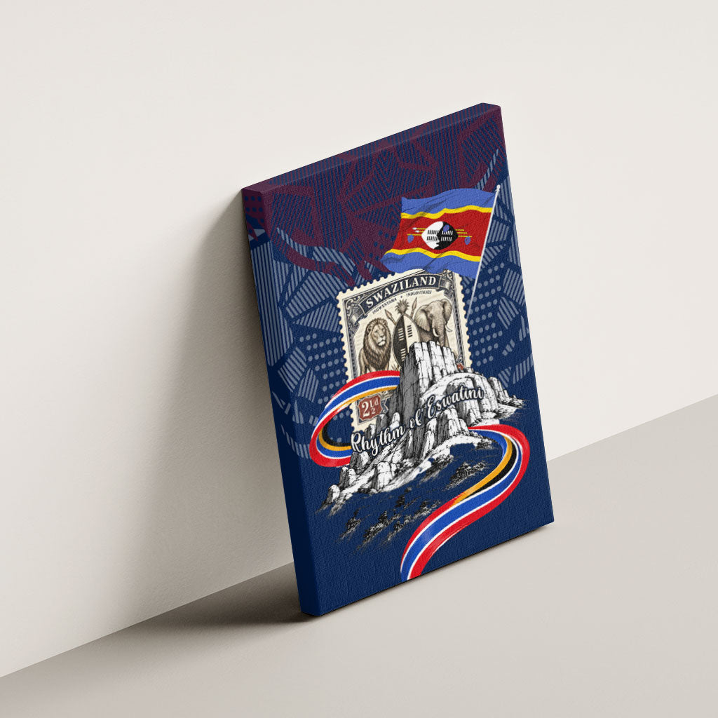 Eswatini Somhlolo Day Canvas Wall Art Swazi Flag Stamp Traditional Dancer African Heritage Graphic