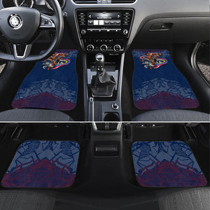 Eswatini Somhlolo Day Car Mats Swazi Flag Stamp Traditional Dancer African Heritage Graphic