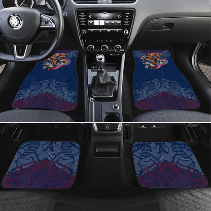 Eswatini Somhlolo Day Car Mats Swazi Flag Stamp Traditional Dancer African Heritage Graphic