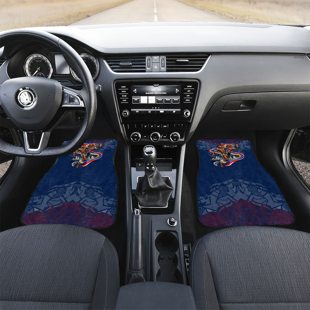 Eswatini Somhlolo Day Car Mats Swazi Flag Stamp Traditional Dancer African Heritage Graphic