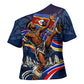 Eswatini Somhlolo Day Cross Shoulder Shirt Swazi Flag Stamp Traditional Dancer African Heritage Graphic