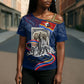 Eswatini Somhlolo Day Cross Shoulder Shirt Swazi Flag Stamp Traditional Dancer African Heritage Graphic