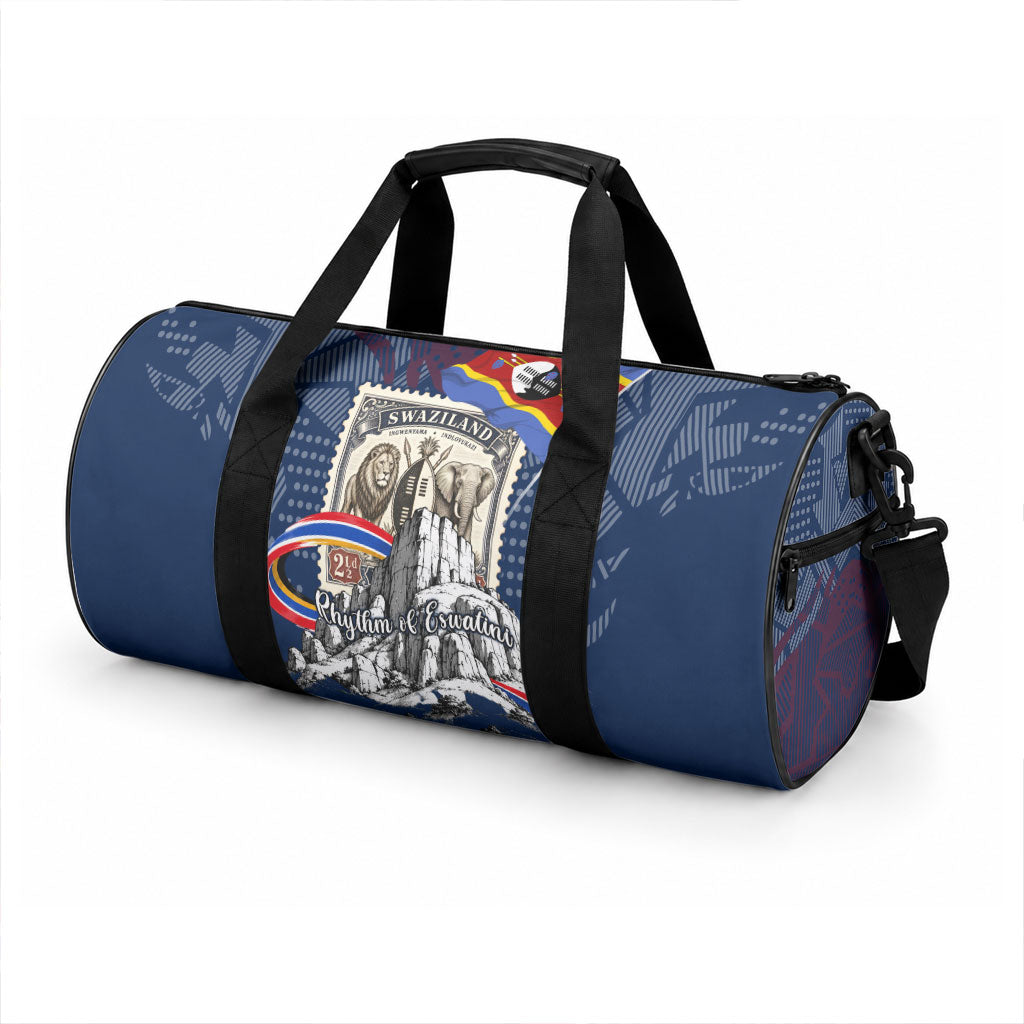 Eswatini Somhlolo Day Duffle Bag Swazi Flag Stamp Traditional Dancer African Heritage Graphic