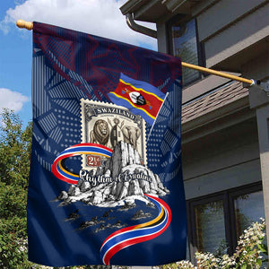 Eswatini Somhlolo Day Garden Flag Swazi Flag Stamp Traditional Dancer African Heritage Graphic