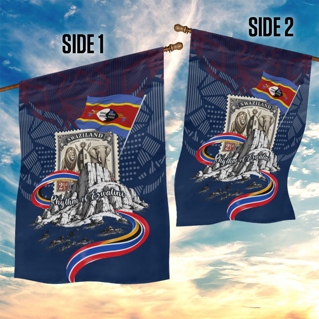 Eswatini Somhlolo Day Garden Flag Swazi Flag Stamp Traditional Dancer African Heritage Graphic