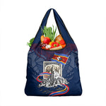 Eswatini Somhlolo Day Grocery Bag Swazi Flag Stamp Traditional Dancer African Heritage Graphic