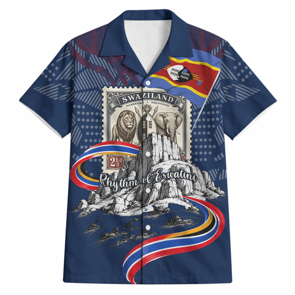 Eswatini Somhlolo Day Hawaiian Shirt Swazi Flag Stamp Traditional Dancer African Heritage Graphic