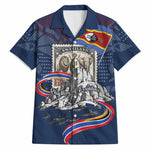 Eswatini Somhlolo Day Hawaiian Shirt Swazi Flag Stamp Traditional Dancer African Heritage Graphic