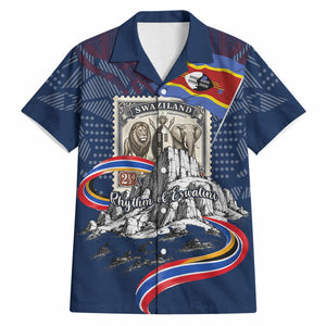Eswatini Somhlolo Day Hawaiian Shirt Swazi Flag Stamp Traditional Dancer African Heritage Graphic