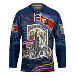 Eswatini Somhlolo Day Hockey Jersey Swazi Flag Stamp Traditional Dancer African Heritage Graphic