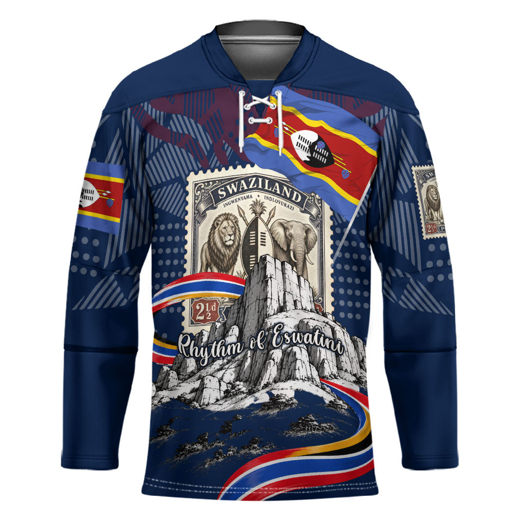 Eswatini Somhlolo Day Hockey Jersey Swazi Flag Stamp Traditional Dancer African Heritage Graphic