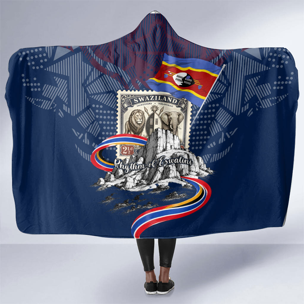 Eswatini Somhlolo Day Hooded Blanket Swazi Flag Stamp Traditional Dancer African Heritage Graphic