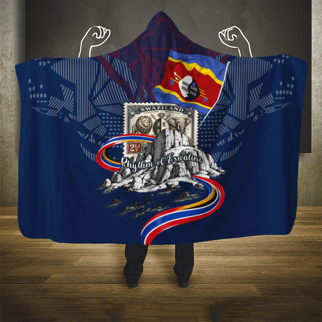 Eswatini Somhlolo Day Hooded Blanket Swazi Flag Stamp Traditional Dancer African Heritage Graphic
